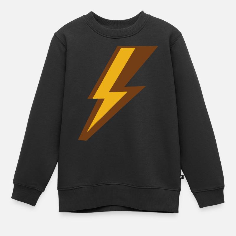 flash coloré - Sweat Premium enfant bio - noir