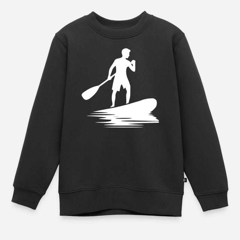 Stand Up Paddling and Board Paddle Training - Kids Premium Organic Sweatshirt - black