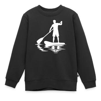 Paddelverein Stand Up Paddling und Brett - Kinder Premium Organic Sweatshirt - Schwarz - Vorne - AI Model Kid Female (0cm)