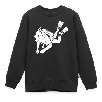 Équipement de formation Scuba Diver Scuba Diver - Sweat Premium enfant bio - noir - Devant - AI Model Kid Female (0cm)