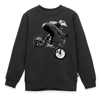 BMX (BMX) - Kinder Premium Organic Sweatshirt - Schwarz - Vorne - AI Model Kid Female (0cm)