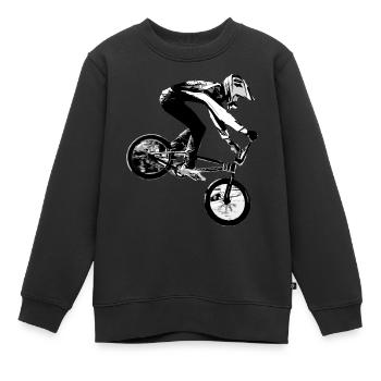 BMX (BMX) - Kinder Premium Organic Sweatshirt - Schwarz - Vorne - AI Model Kid Female (0cm)