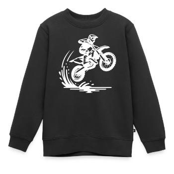 Gelände Maschine im Deck - Kinder Premium Organic Sweatshirt - Schwarz - Vorne - AI Model Kid Female (0cm)