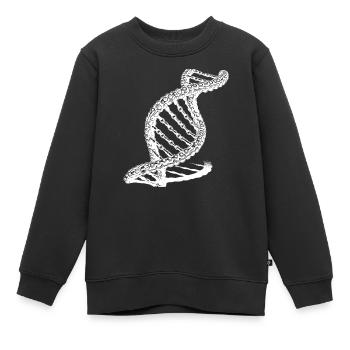 Geschwungene DNA Kette Außergewöhnliche Ketten - Kinder Premium Organic Sweatshirt - Schwarz - Vorne - AI Model Kid Female (0cm)