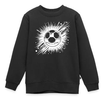 Krasser Fußball Schuss Verein Logo - Kinder Premium Organic Sweatshirt - Schwarz - Vorne - AI Model Kid Female (0cm)