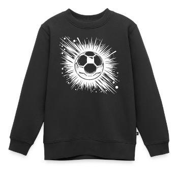 Fliegender Fußball Schuss Tattoo Logo Style - Kinder Premium Organic Sweatshirt - Schwarz - Vorne - AI Model Kid Female (0cm)
