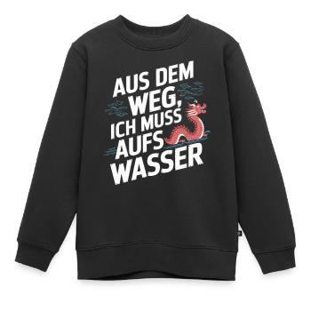 Aus dem Weg, ich muss aufs Wasser - Kinder Premium Organic Sweatshirt - Schwarz - Vorne - AI Model Kid Female (0cm)