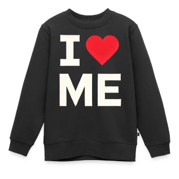 Je m’aime - Sweat Premium enfant bio - noir - Devant - AI Model Kid Female (0cm)