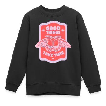 Geduld & Wachstum – Ästhetisches Motiv - Kinder Premium Organic Sweatshirt - Schwarz - Vorne - AI Model Kid Female (0cm)