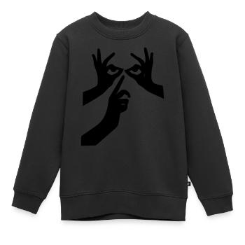 cool - Sweat Premium enfant bio - noir - Devant - AI Model Kid Female (0cm)