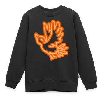 Oiseau néon - Sweat Premium enfant bio - noir - Devant - AI Model Kid Female (0cm)