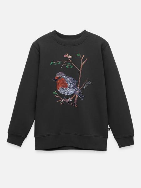 Un Robin charismatique - Sweat Premium enfant bio - noir