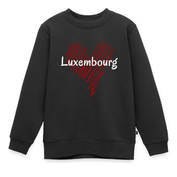 I Love Luxembourg, Luxembourg Pride - Sweat Premium enfant bio - noir - Devant - AI Model Kid Female (0cm)