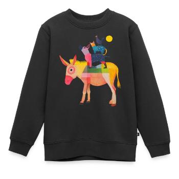 Stadtmusikanten "Artwork" - Kinder Premium Organic Sweatshirt - Schwarz - Vorne - AI Model Kid Female (0cm)