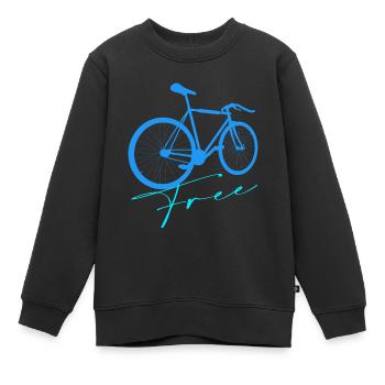 Bike - Kids Premium Organic Sweatshirt - black - Front - AI Model Kid Female (0cm)