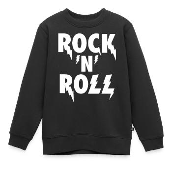 Rock'N'Roll Blitz-Emblem - Kinder Premium Organic Sweatshirt - Schwarz - Vorne - AI Model Kid Female (0cm)