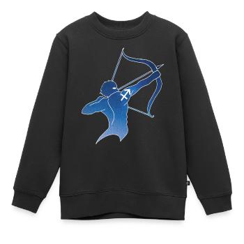 Sagittaire et univers - Sweat Premium enfant bio - noir - Devant - AI Model Kid Female (0cm)