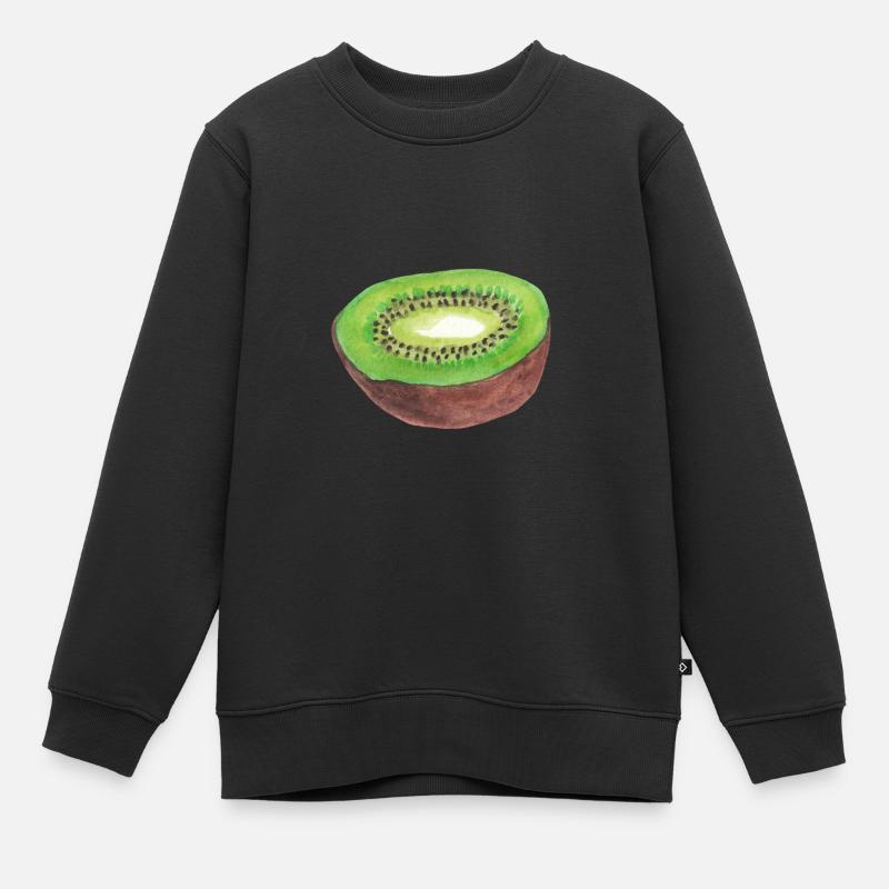 Kiwi - Kinder Premium Organic Sweatshirt - Schwarz