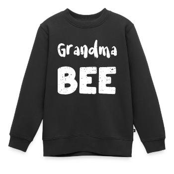 Grandma Bee - Grandma - Kinder Premium Organic Sweatshirt - Schwarz - Vorne - AI Model Kid Female (0cm)