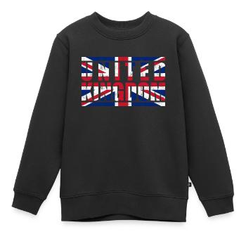 Royaume-Uni - Sweat Premium enfant bio - noir - Devant - AI Model Kid Female (0cm)