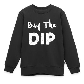 Buy The Dip - Trading - Kids Premium Organic Sweatshirt - black - Front - AI Model Kid Female (0cm)