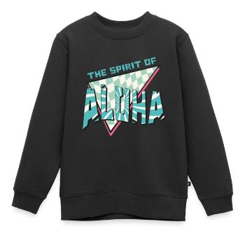 the spirit of aloha Sommer Strand Retro Surfen - Kinder Premium Organic Sweatshirt - Schwarz - Vorne - AI Model Kid Female (0cm)