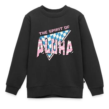 the spirit of aloha Sommer Strand Retro Surfen - Kinder Premium Organic Sweatshirt - Schwarz - Vorne - AI Model Kid Female (0cm)