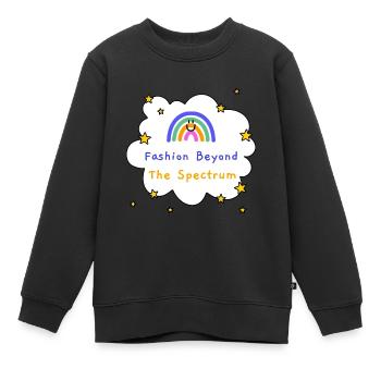 Mode jenseits des Spektrums - Autism Artistry - Kinder Premium Organic Sweatshirt - Schwarz - Vorne - AI Model Kid Female (0cm)