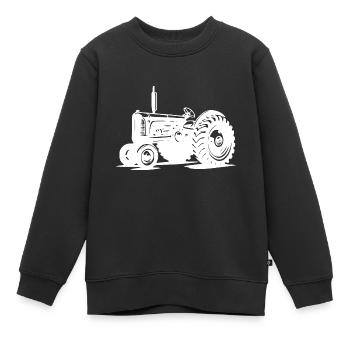 Kleiner Feld Schlepper Landmaschinen Traktor - Kinder Premium Organic Sweatshirt - Schwarz - Vorne - AI Model Kid Female (0cm)