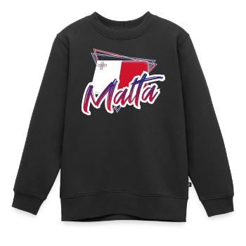 Malte - Sweat Premium enfant bio - noir - Devant - AI Model Kid Female (0cm)