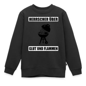 BBQ - Kinder Premium Organic Sweatshirt - Schwarz - Vorne - AI Model Kid Female (0cm)