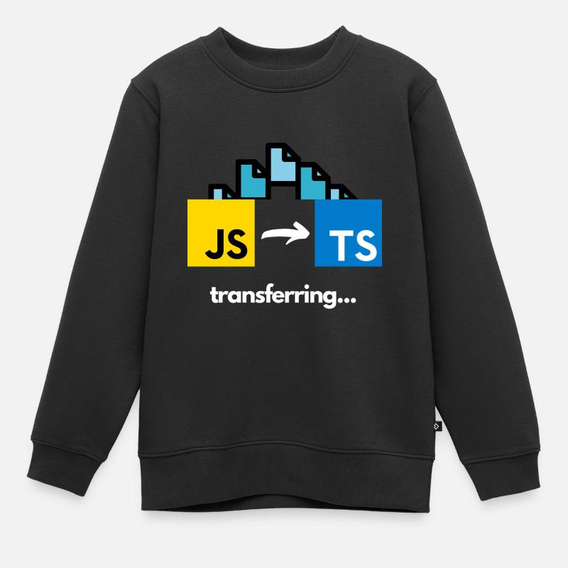 Transfert de Javascript à Typescript - Sweat Premium enfant bio - noir