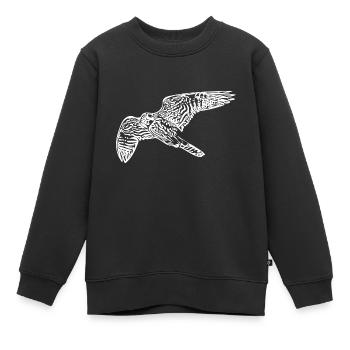 Vintage Falke im Flug - Kinder Premium Organic Sweatshirt - Schwarz - Vorne - AI Model Kid Female (0cm)