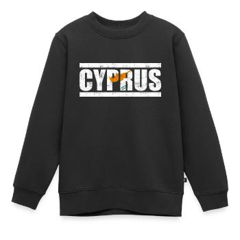 Zypern - Kinder Premium Organic Sweatshirt - Schwarz - Vorne - AI Model Kid Female (0cm)