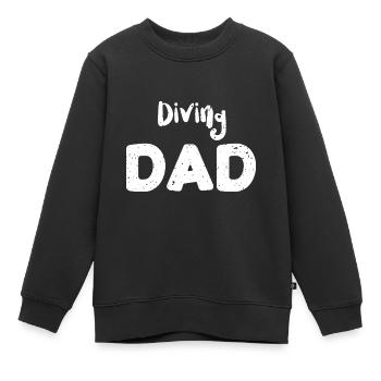 Diving Dad - Diving - Sweat Premium enfant bio - noir - Devant - AI Model Kid Female (0cm)