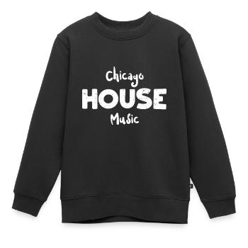 Chicago House Music - Music - Kinder Premium Organic Sweatshirt - Schwarz - Vorne - AI Model Kid Female (0cm)
