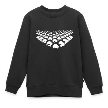 Points géométriques en forme de flèche - Sweat Premium enfant bio - noir - Devant - AI Model Kid Female (0cm)