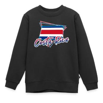 Costa Rica - Kinder Premium Organic Sweatshirt - Schwarz - Vorne - AI Model Kid Female (0cm)