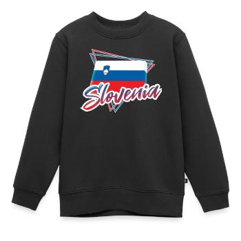 Slowenien - Kinder Premium Organic Sweatshirt - Schwarz - Vorne - AI Model Kid Female (0cm)