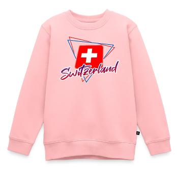 Suisse - Sweat Premium enfant bio - rose - Devant - AI Model Kid Female (0cm)