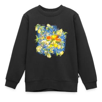 Majolica motifs, carreaux, porcelaine, majolique - Sweat Premium enfant bio - noir - Devant - AI Model Kid Female (0cm)