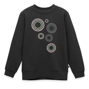Kreise, grafische Muster, Muster - Kinder Premium Organic Sweatshirt - Schwarz - Vorne - AI Model Kid Female (0cm)