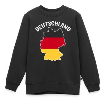 Allemagne - Sweat Premium enfant bio - noir - Devant - AI Model Kid Female (0cm)