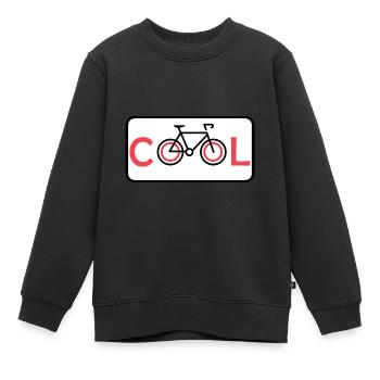 cool bike bike - Kids Premium Organic Sweatshirt - black - Front - AI Model Kid Female (0cm)