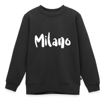 Milano - Italian - Kinder Premium Organic Sweatshirt - Schwarz - Vorne - AI Model Kid Female (0cm)