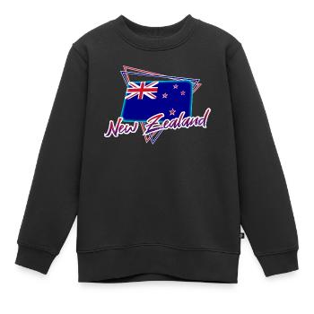 Neuseeland - Kinder Premium Organic Sweatshirt - Schwarz - Vorne - AI Model Kid Female (0cm)