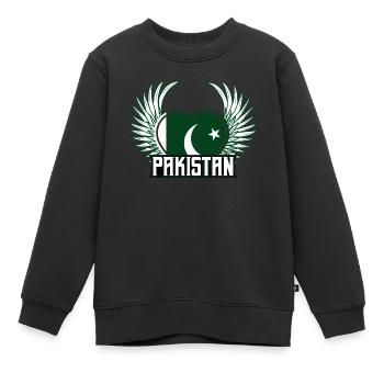 Pakistan - Sweat Premium enfant bio - noir - Devant - AI Model Kid Female (0cm)