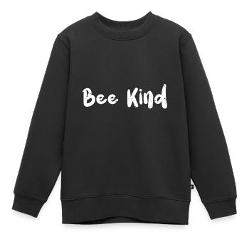 Bee Kind - Kindness - Kids Premium Organic Sweatshirt - black - Front - AI Model Kid Female (0cm)