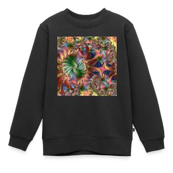 Motif de diamant coloré - Sweat Premium enfant bio - noir - Devant - AI Model Kid Female (0cm)