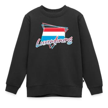 Luxembourg - Sweat Premium enfant bio - noir - Devant - AI Model Kid Female (0cm)